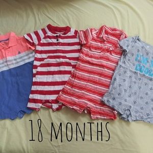 Lot of 18 months bodysuit short onsie one peices